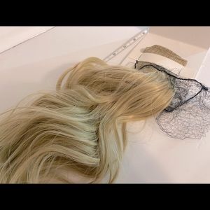 Halo hair blonde wavy